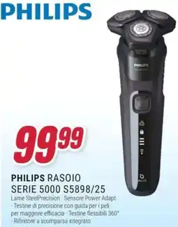 Trony PHILIPS RASOIO SERIE 5000 S5898/25 offerta