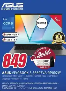 Trony ASUS VIVOBOOK S S3607VA-RP002W offerta