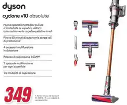 Trony dyson cyclone v10 absolute offerta