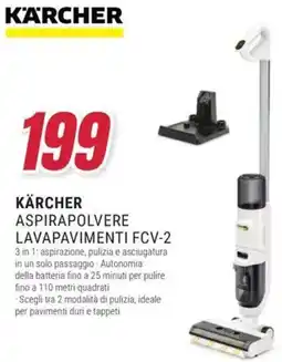 Trony KÄRCHER ASPIRAPOLVERE LAVAPAVIMENTI FCV-2 offerta