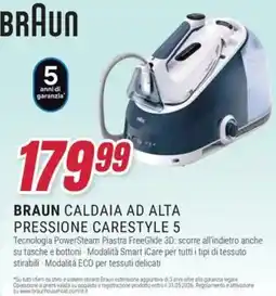Trony BRAUN CALDAIA AD ALTA PRESSIONE CARESTYLE 5 offerta