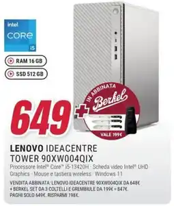Trony LENOVO IDEACENTRE TOWER 90XW004QIX offerta