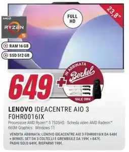 Trony LENOVO IDEACENTRE AIO 3 FOHR0016IX offerta