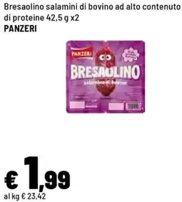 Iper La Grande Bresaolino salamini di bovino ad alto contenuto di proteine PANZERI offerta