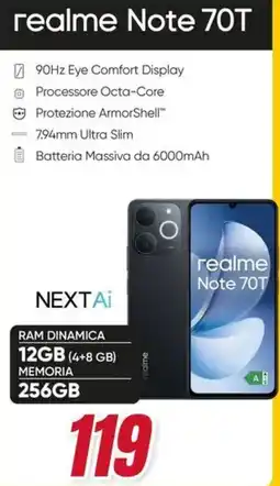 Trony realme Note 70T offerta