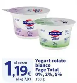Sigma Yogurt colato bianco Fage Total 0%, 2%, 5% offerta