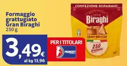 Sigma Formaggio grattugiato Gran Biraghi offerta