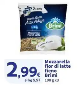 Sigma Mozzarella fior di latte fieno Brimi offerta