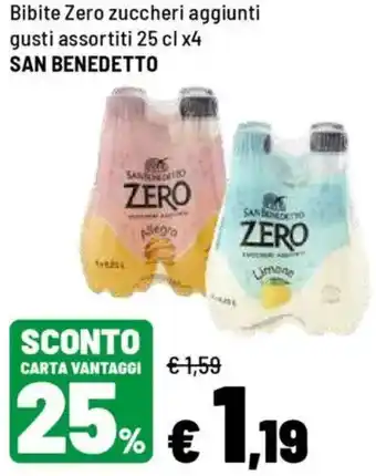 Iper La Grande Bibite Zero zuccheri aggiunti SAN BENEDETTO offerta