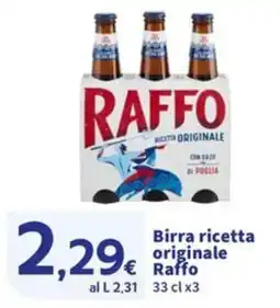 Sigma Birra ricetta originale Raffo offerta