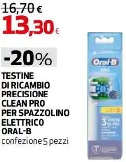 Coop Master Alleanza 3.0 Testine di ricambio precisione clean pro per spazzolino elettrico ORAL-B offerta