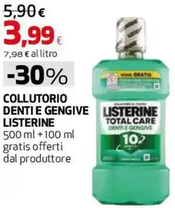 Coop Master Alleanza 3.0 COLLUTORIO DENTI E GENGIVE LISTERINE offerta