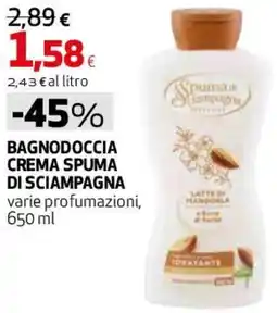 Coop Master Alleanza 3.0 Bagnodoccia crema SPUMA DI SCIAMPAGNA offerta