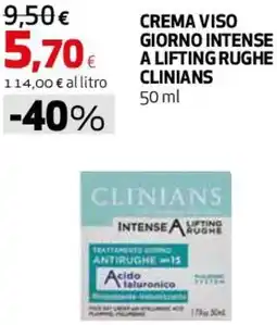 Coop Master Alleanza 3.0 Crema viso giorno intense a lifting rughe CLINIANS offerta