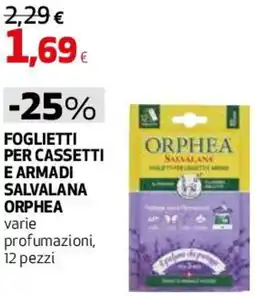 Coop Master Alleanza 3.0 Foglietti per cassetti e armadi salvalana ORPHEA offerta