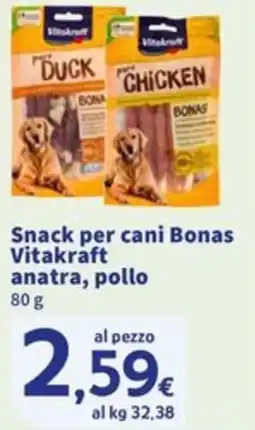 Sigma Snack per cani Bonas Vitakraft anatra, pollo offerta