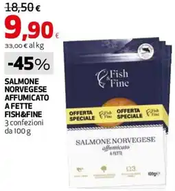 Coop Master Alleanza 3.0 Salmone norvegese affumicato a fette FISH&FINE offerta