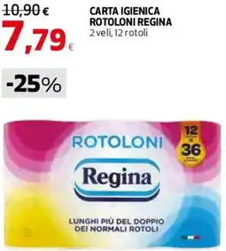 Coop Master Alleanza 3.0 Carta igienica rotoloni REGINA offerta