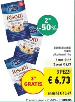 Conad Riso per risotti scotti chicchi grossi offerta