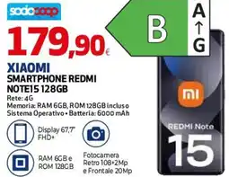 Coop Master Alleanza 3.0 XIAOMI SMARTPHONE REDMI NOTE15 128GB offerta
