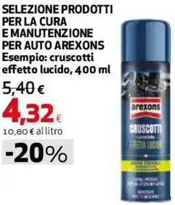 Coop Master Alleanza 3.0 Selezione prodotti per la cura e manutenzione per auto AREXONS offerta