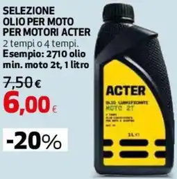 Coop Master Alleanza 3.0 Selezione olio per moto per motori ACTER offerta