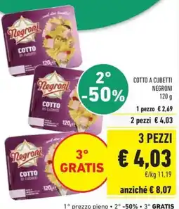 Conad Cotto a cubetti NEGRONI offerta