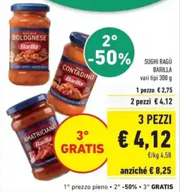 Conad Sughi ragu BARILLA offerta