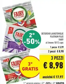 Conad Detersivo lavastoviglie platinum plus FAIRY offerta