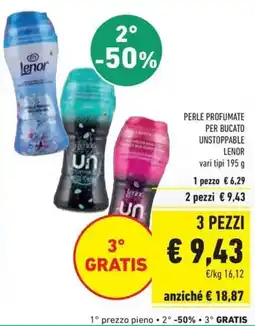 Conad Perle profumate per bucato unstoppable LENOR offerta