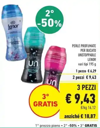 Perle profumate per bucato unstoppable LENOR