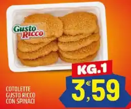 Ard Discount Cotolette gusto ricco con spinaci offerta