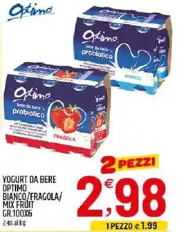 Ard Discount Yogurt da bere optimo bianco/fragola/ mix fruit offerta