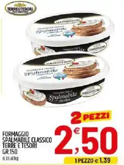 Ard Discount Formaggio spalmabile classico TERRE E TESORI offerta
