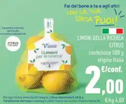 Conad Limoni della ricerca CITRUS offerta