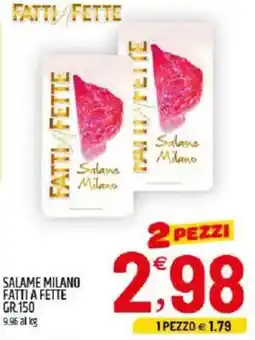 Ard Discount Salame milano FATTI A FETTE offerta
