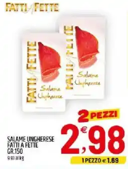 Ard Discount Salame ungherese FATTI A FETTE offerta