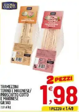 Ard Discount Tesori del cuoco tramezzini tonno e maionese/ prosciutto cotto e maionese offerta