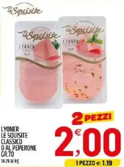 Ard Discount Lyoner le squisite classico o al peperone offerta