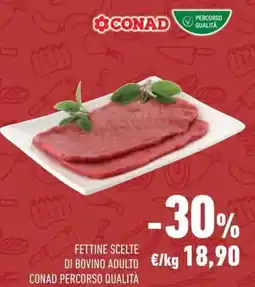 Conad Fettine scelte di bovino adulto CONAD PERCORSO QUALITA offerta