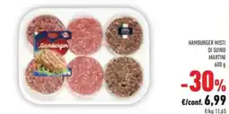 Conad Hamburger misti di suino MARTINI offerta