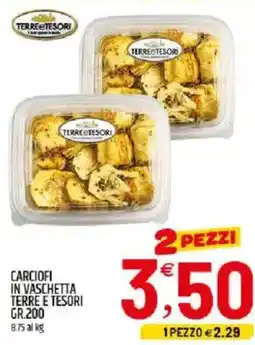 Ard Discount Carciofi terrectesori in vaschetta TERRE E TESORI offerta