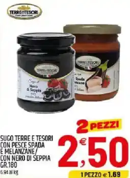 Ard Discount Sugo terre e tesori con pesce spada e melanzane con nero di seppia offerta