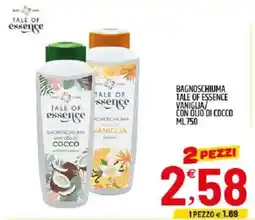 Ard Discount Bagnoschiuma tale of essence vaniglia con olio di cocco offerta