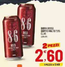 Ard Discount 8.6 Birra rossa doppio malto 7.9% offerta