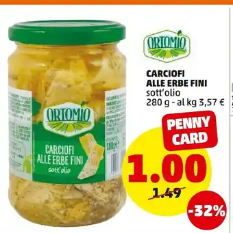 PENNY Carciofi rustici sott'olio offerta