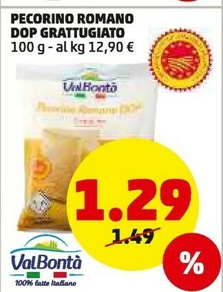 PENNY Pecorino romano dop grattugiato offerta