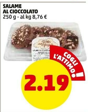 PENNY Salame al cioccolato offerta