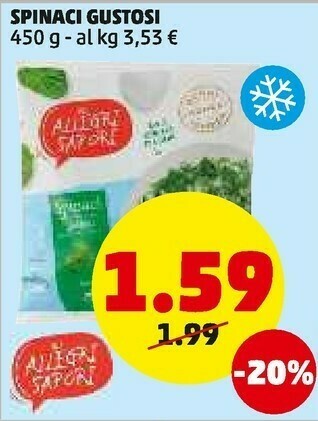 PENNY Spinaci gustosi offerta