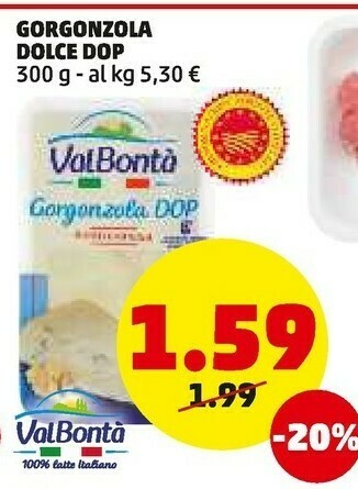 PENNY Valbonta gorgonzola dolce dop offerta